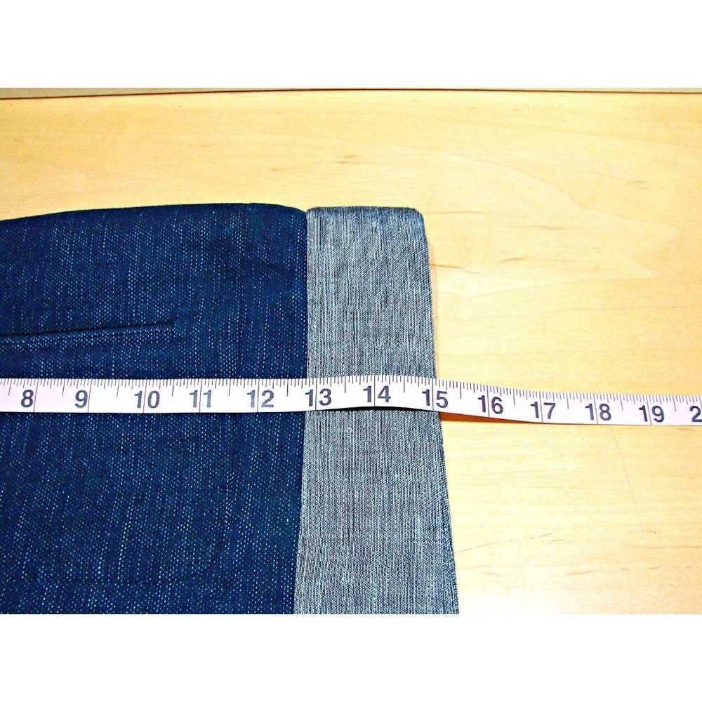 BCBG Maxazria Womens Denim Alden Blocked Hem Straight Skirt Blue Gray Wash Sz 4 - Picture 9 of 12